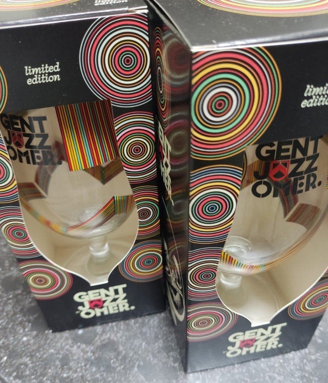 2 Omer bier glazen Jazz Gent 2026, Verzamelen, Ophalen, Nieuw, Bierglas