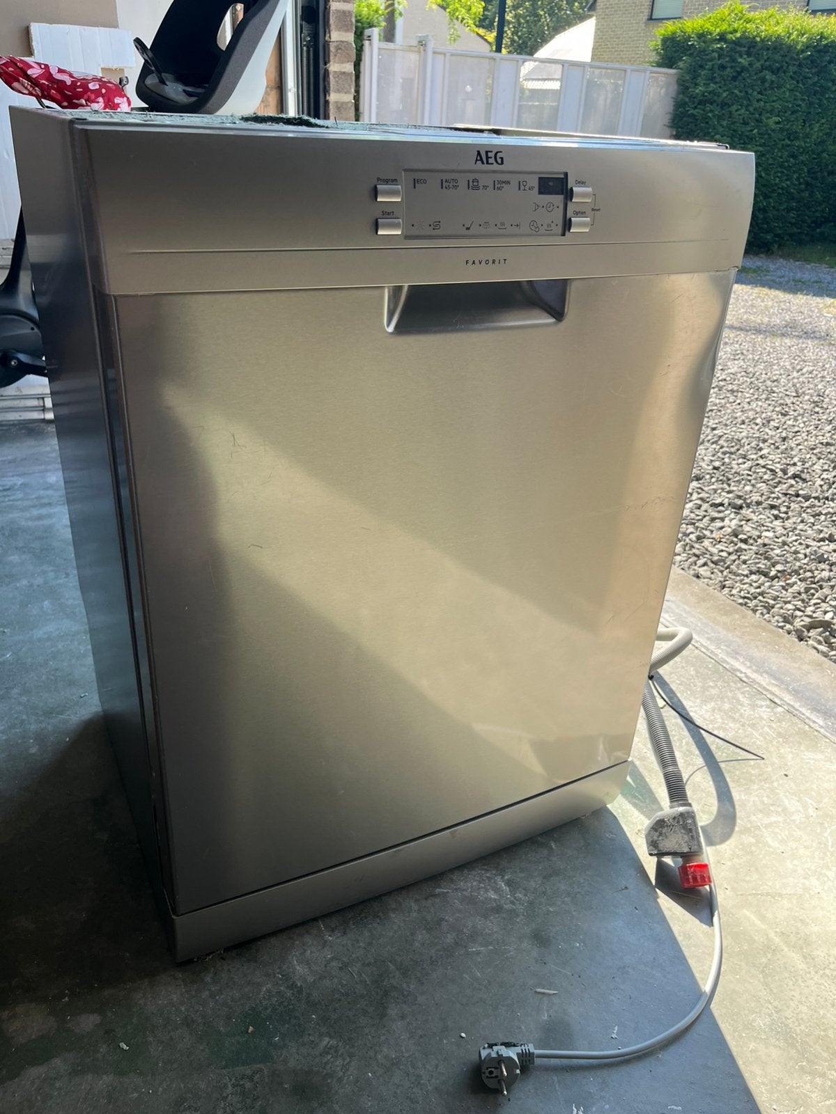 Aeg Favorit vaatwasmachine, Ophalen, Gebruikt, Minder dan 85 cm, Tussenbouw