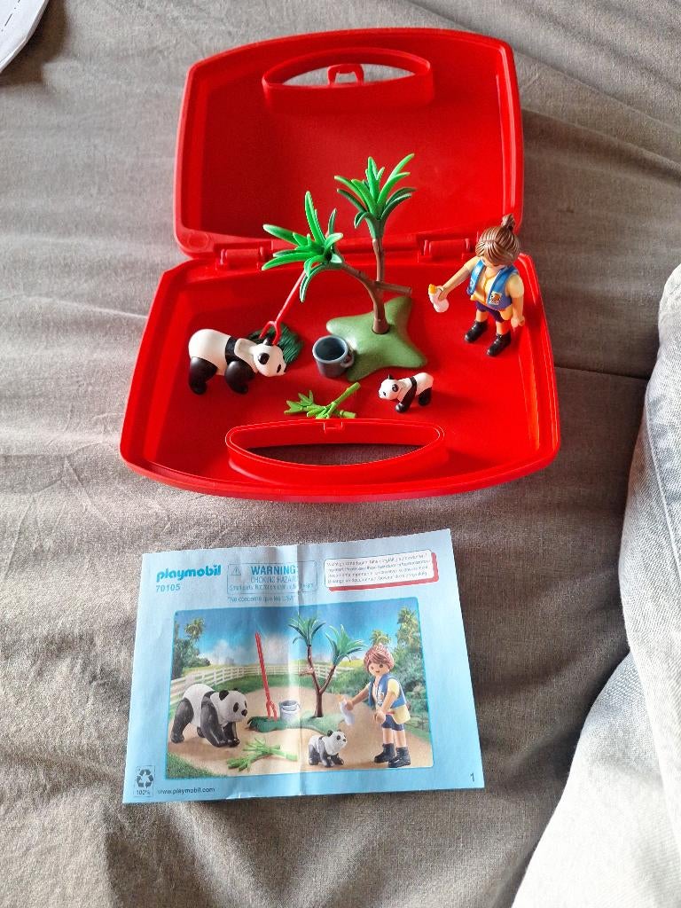 Playmobil panda meeneemkoffer, Kinderen en Baby's, Speelgoed | Playmobil, Zo goed als nieuw, Ophalen