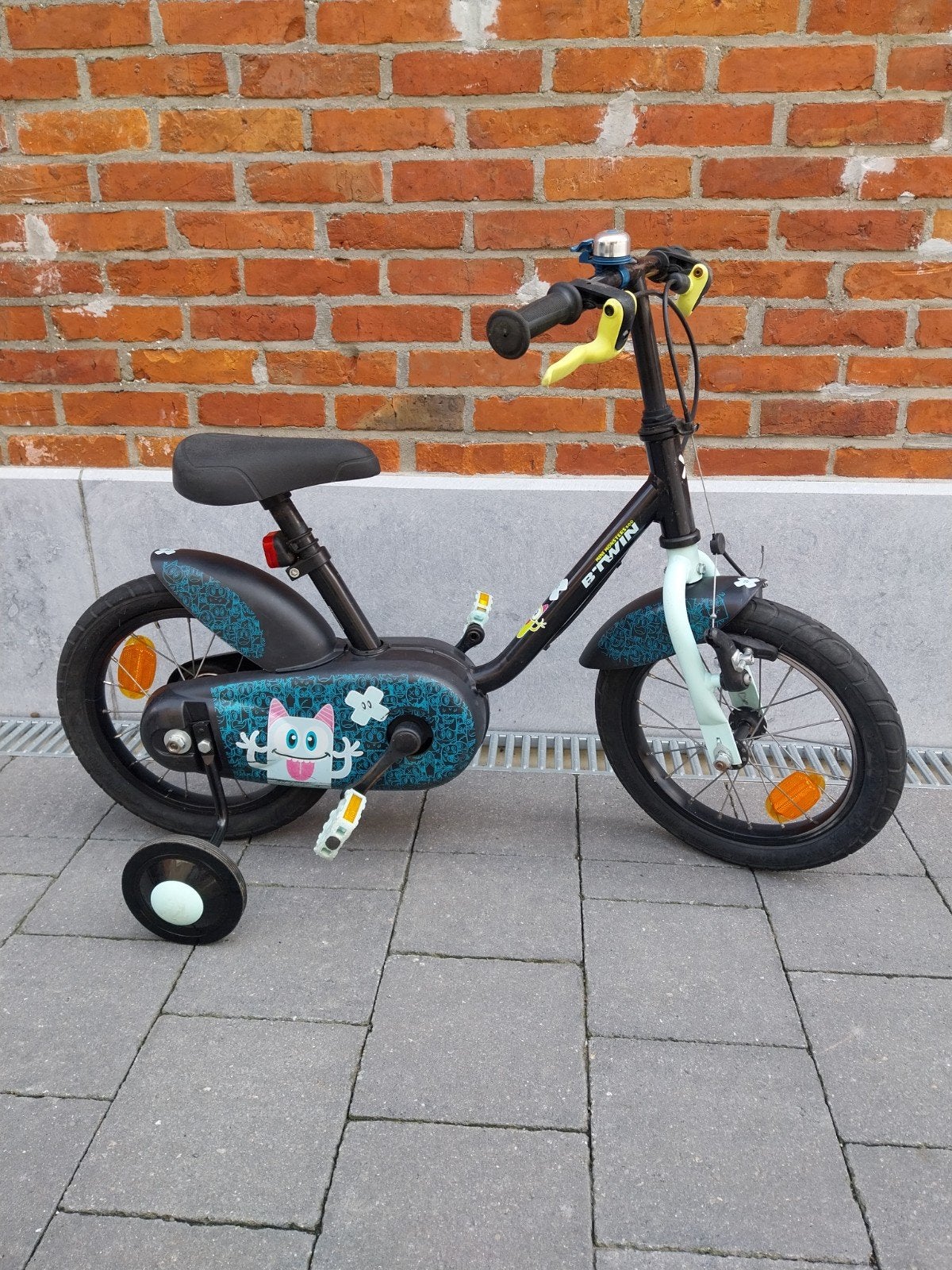 Jongensfiets 14 inch, Ophalen, Zo goed als nieuw, B-Twin, Zijwieltjes