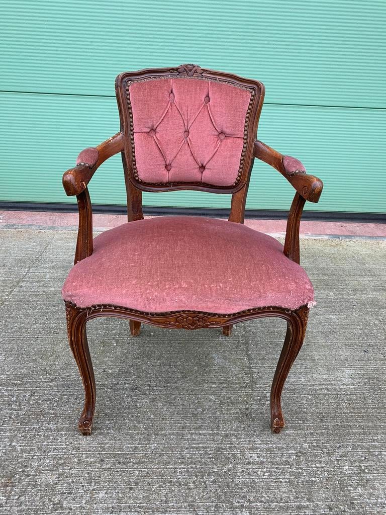 Vintage armchair stoel / fauteuil in de stijl van Louis XV, Enlèvement