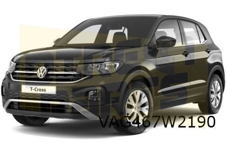 Volkswagen T-Cross (3/19-) voorbumpergrille midden (9B9 sati, Neuf, Volkswagen, -, -
