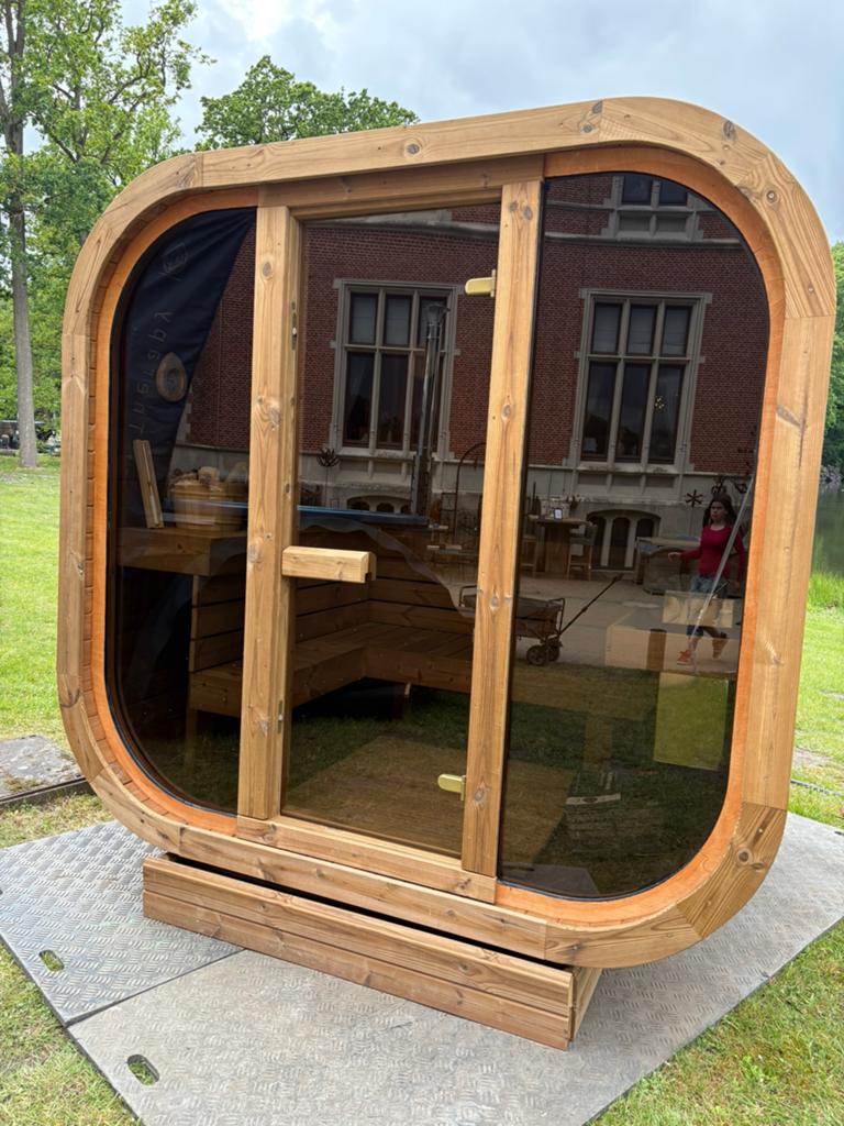 Sauna Demo model te koop, Tuin en Terras, Tuinhuizen, Zo goed als nieuw, Ophalen
