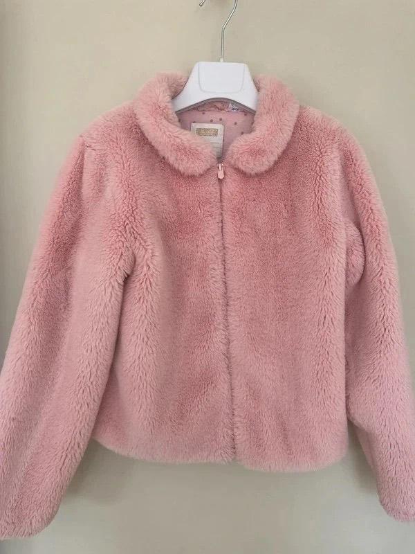 Veste en fourrure, fille, Okaidi, 10 ans (140 cm), Enlèvement ou Envoi, Utilisé, Fille