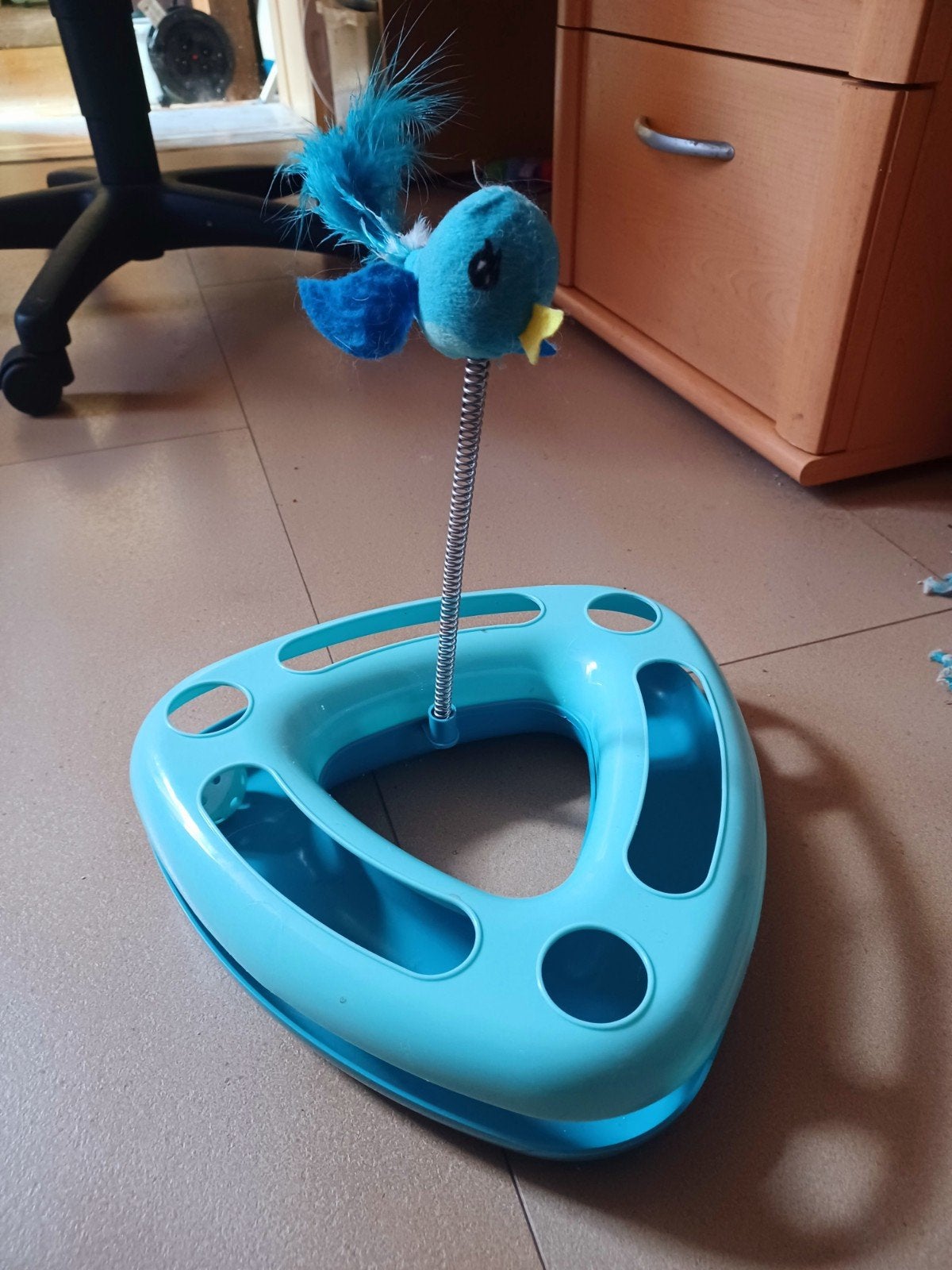 kattenspeeltje met balletje, Animaux & Accessoires, Jouets pour chats, Enlèvement ou Envoi, Comme neuf