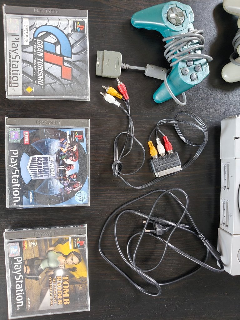 PS1 compleet, Ophalen, Gebruikt, Met 2 controllers, Met games