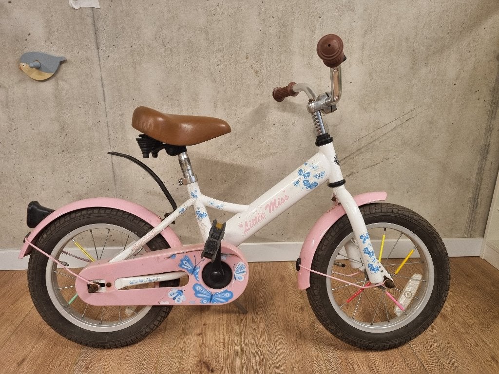 Kinder fiets 14 inch, Fietsen en Brommers, Ophalen, Terugtraprem, Gebruikt, Minder dan 16 inch