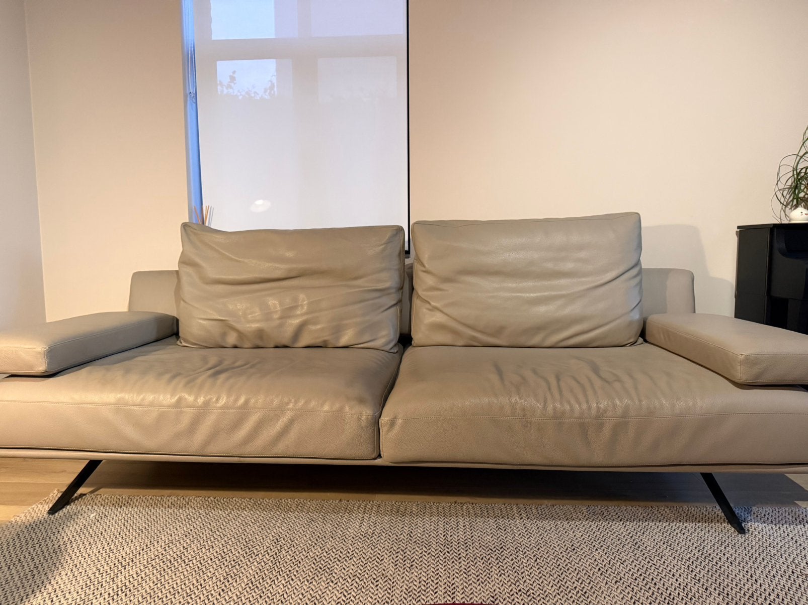 Olta Elixir design zetel — 4-zit — leder — 264x90x103cm, 100 à 125 cm, 250 à 300 cm, Quatre personnes ou plus, Enlèvement