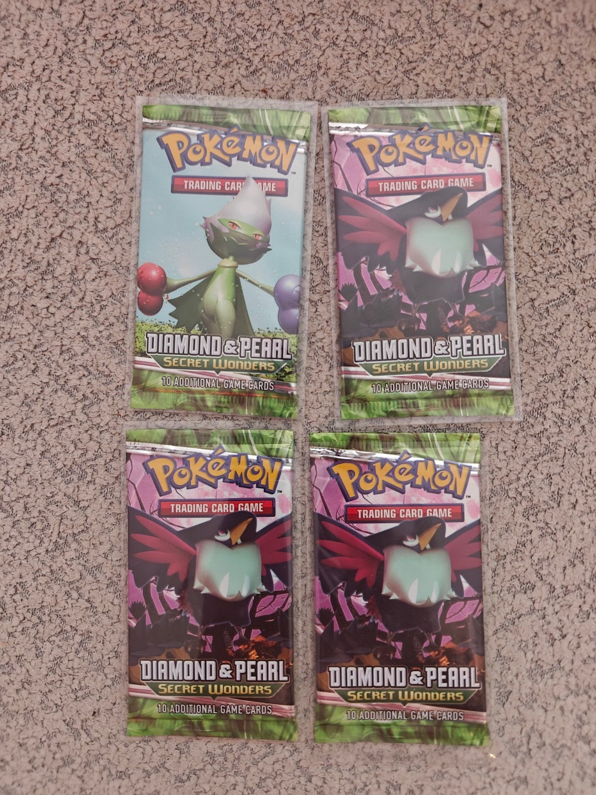 4 Pokémon booster packs Diamond and Pearl Secret Wonders, Envoi, Booster
