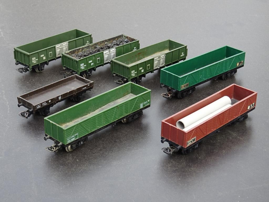 Lot lage goederenwagons - Jouef - HO, Hobby en Vrije tijd, Gebruikt, Gelijkstroom, Jouef, Wagon