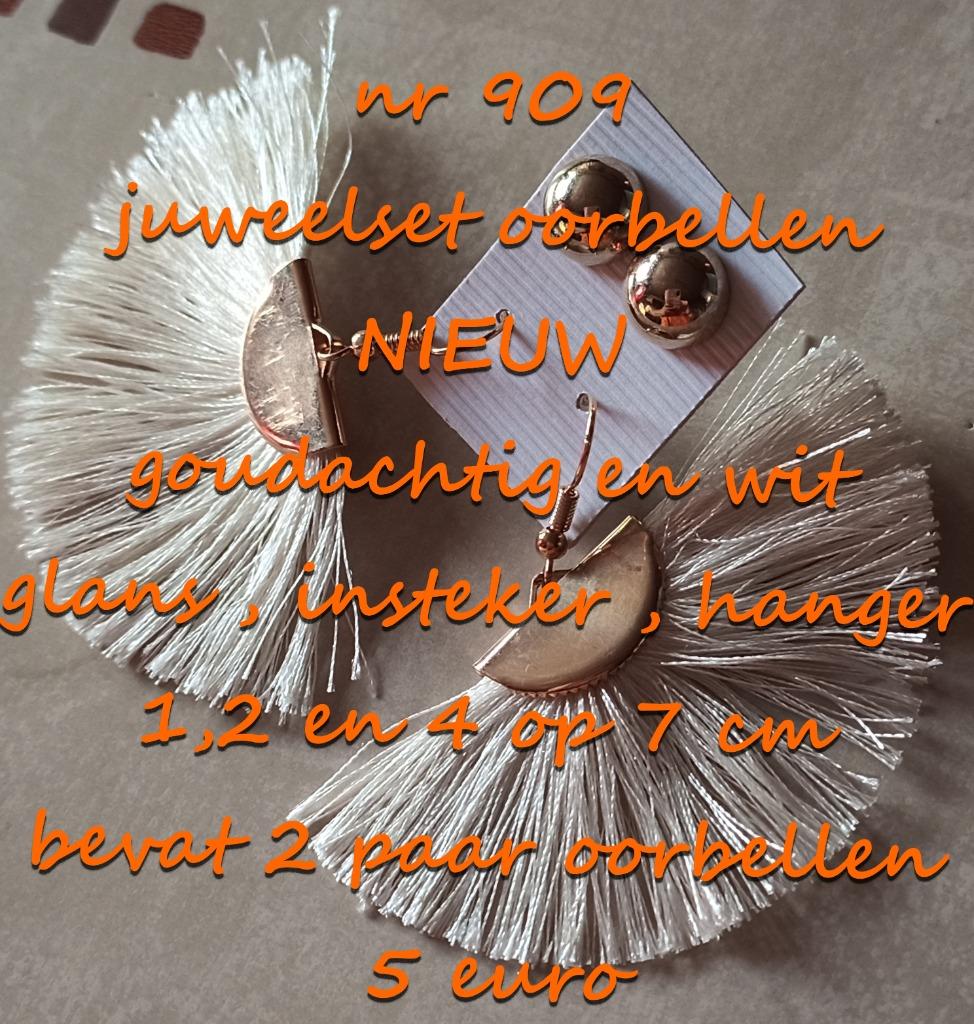 909. Parure : boucles d'oreilles, NEUF, frais de port inclus, Bijoux, Sacs & Beauté, Boucles d'oreilles, Neuf, Autres matériaux
