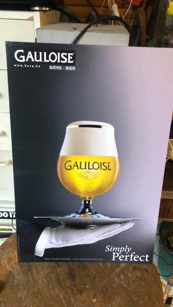 Panneau publicitaire gauloise en plastique, Enlèvement ou Envoi, Neuf, Panneau, Plaque ou Plaquette publicitaire, Autres marques