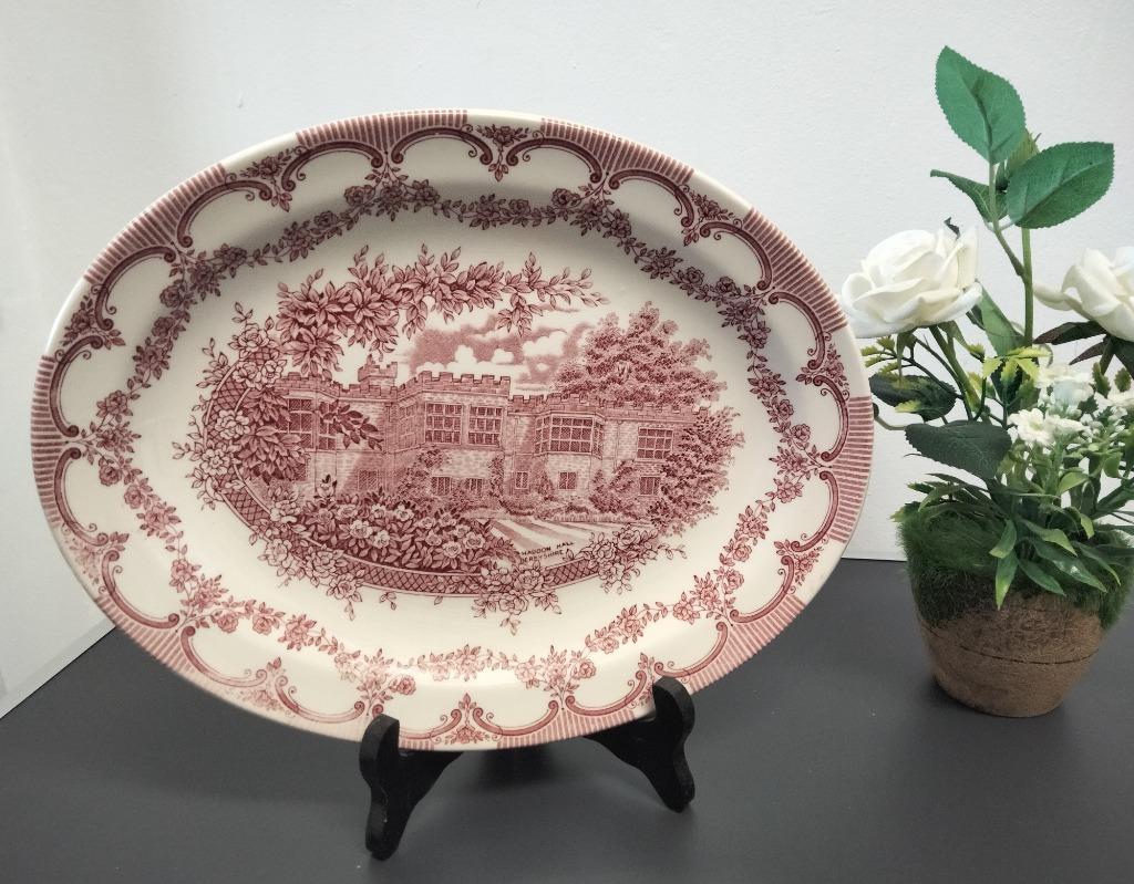 Très belle Assiette Haddon Hall Derbyshire 29 X 23 cm, Enlèvement ou Envoi