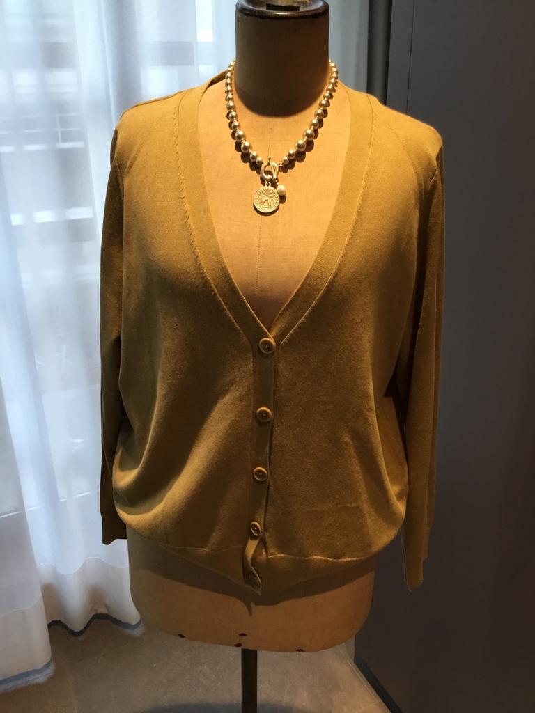 YESTA, Fijne cardigan, NIEUW, maat 44/46, Geel, Maat 46/48 (XL) of groter, Ophalen of Verzenden, Nieuw