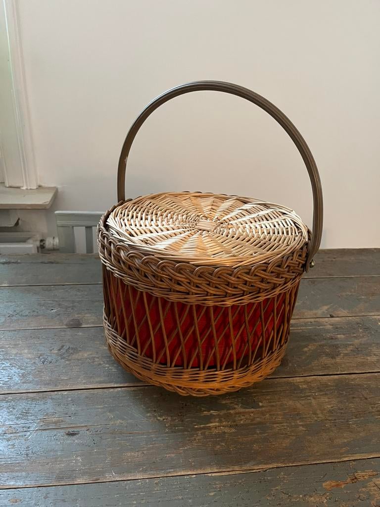 VINTAGE MAND NAAIMAND ORIGINEEL HOBBY OPBERGEN, Gebruikt, Mand, Rond, Ophalen of Verzenden