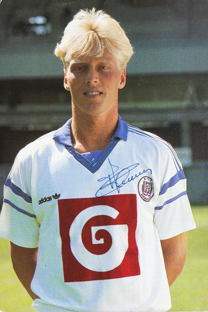 Spelerskaart Arnor Gudjohnsen - RSC Anderlecht - 1988-1989, Verzamelen, Sportartikelen en Voetbal, Verzenden, Zo goed als nieuw