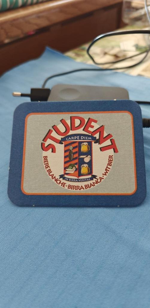 tapis à bière Student white beer Carpe diem, Enlèvement ou Envoi, Comme neuf, Sous-bock