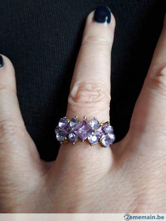 bague avec pierre lilas, Ophalen of Verzenden, Nieuw