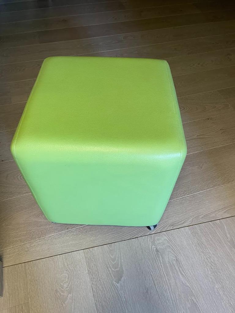 Pouf, Enlèvement, Comme neuf, Carré, Cuir
