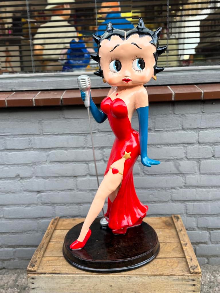 Betty Boop Beeld als Zangeres, Verzamelen, Ophalen, Betty Boop, Zo goed als nieuw, Beeldje of Figuurtje