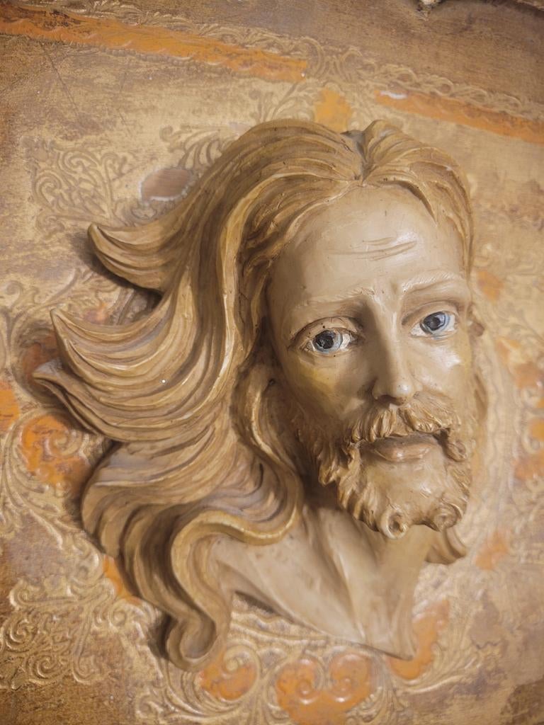 Sculpture murale vintage Jésus Christ, Enlèvement ou Envoi