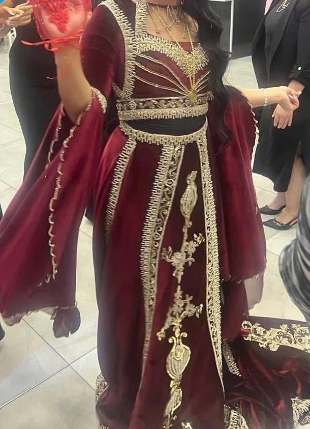 Robe traditionnelle pour henné – Taille 38, Rouge, Taille 38/40 (M), Sans marque, Autres types
