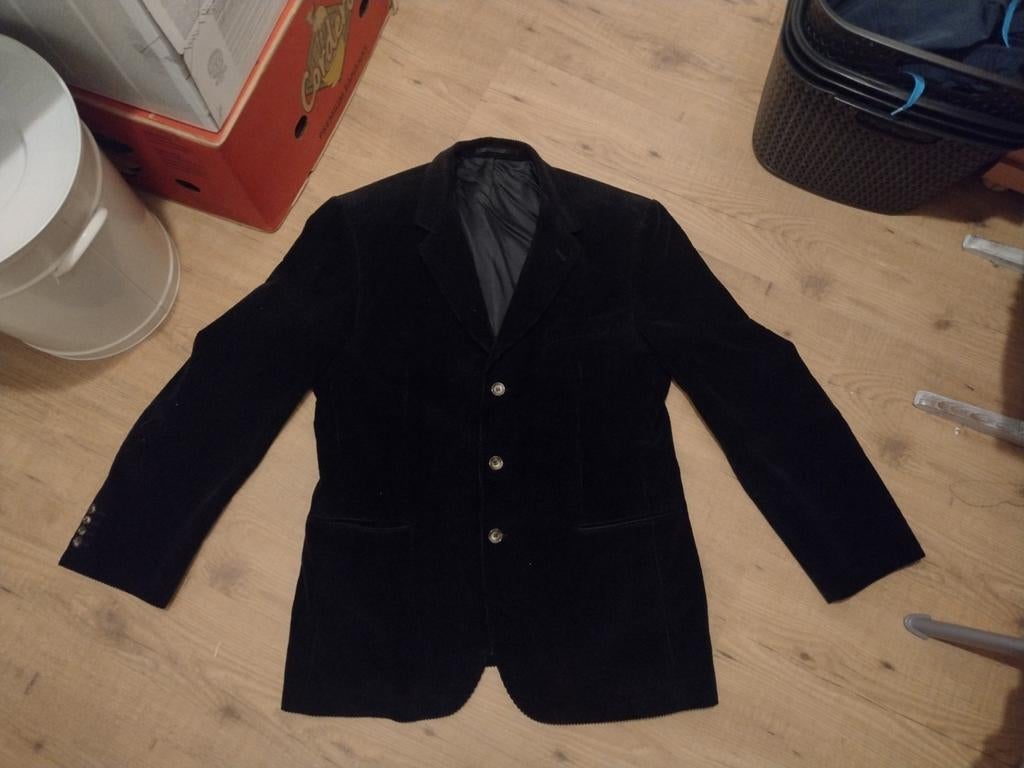 Vest in ribfluweel,merk scapa,kleur zwart ,maat L, Ophalen of Verzenden, Zo goed als nieuw, Maat 52/54 (L), Zwart