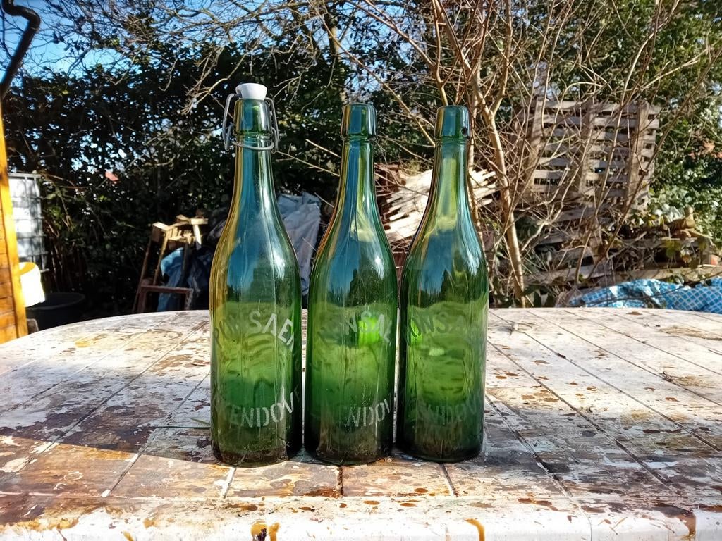 Oude vintage bierflessen L Ponsaerts Hakendover, Enlèvement ou Envoi