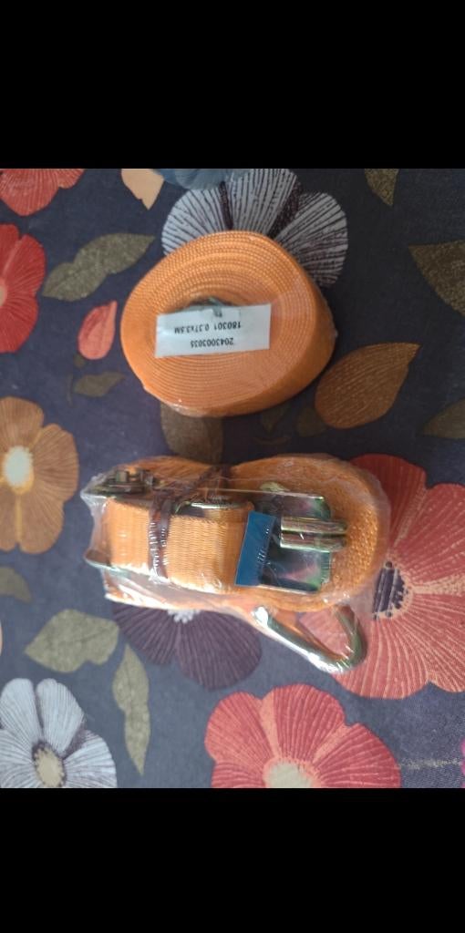 Sangle d'arrimage Orange 5m.  10€ /2 pcs, Enlèvement ou Envoi, Neuf