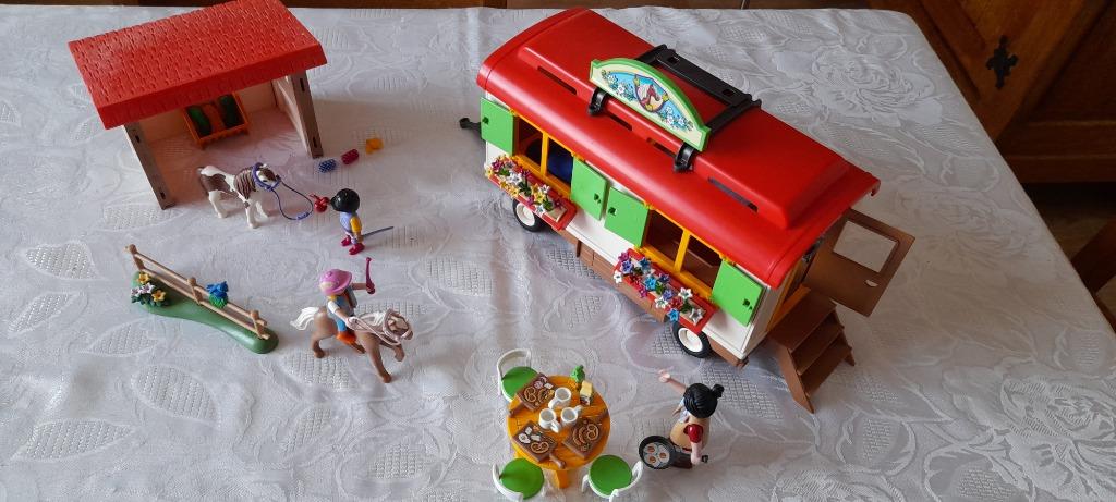 Playmobil roulotte, Enlèvement, Comme neuf, Ensemble complet