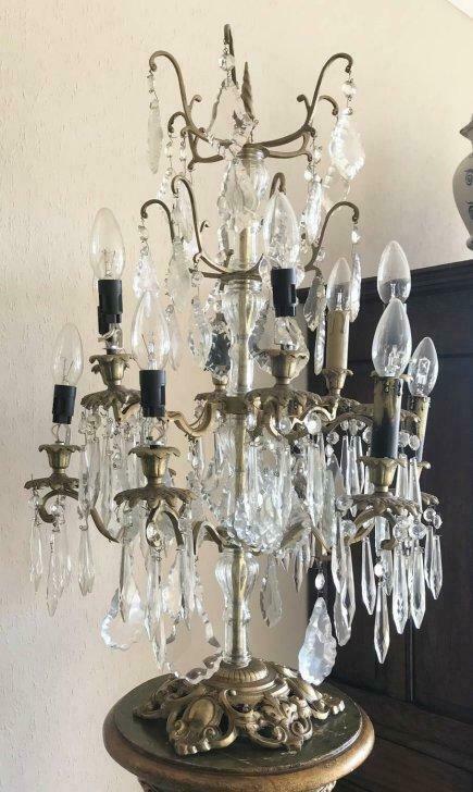 Paire de girandoles, déb XXème s, 12 bras de lumière