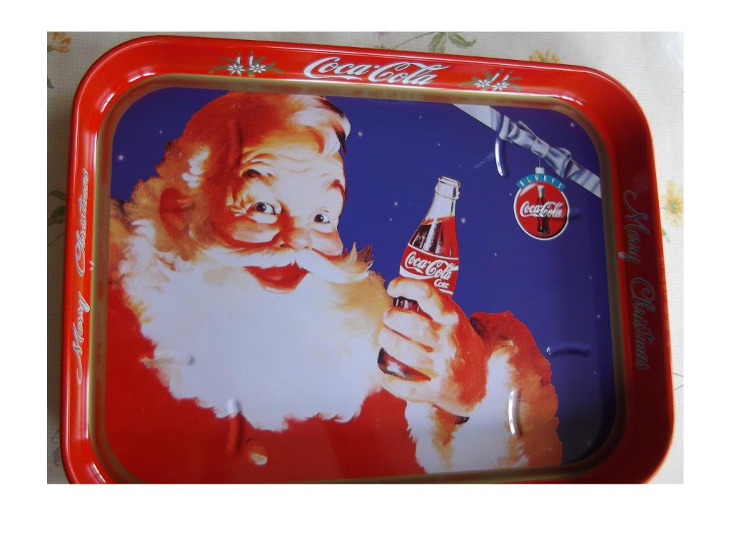 Coca Cola Dienblad - Santa, Verzamelen, Merken en Reclamevoorwerpen, Ophalen of Verzenden, Reclamebord