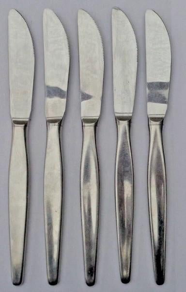 Ensemble de 5 couteaux de table WMF Ascona Verona 21 cm en a, Maison & Meubles, Cuisine | Couverts, Comme neuf, Ensemble de couverts