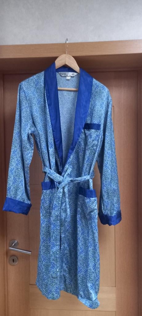 Satijnen herenkamerjas Mt48, Kleding | Heren, Overige typen, Blauw, Ophalen of Verzenden, Zo goed als nieuw