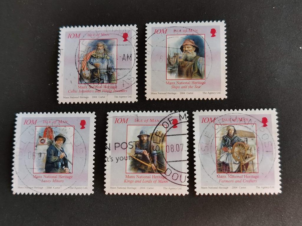 Isle of Man 2004 - geschiedenis van eiland Man (zelfklevend), Postzegels en Munten, Ophalen of Verzenden, Overige landen, Gestempeld
