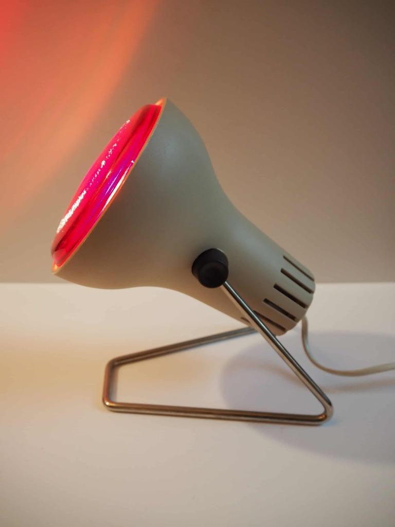 Vintage infrarood Osram tafellamp, 1990s, Rouge, Comme neuf, Enlèvement, Moins de 25 cm