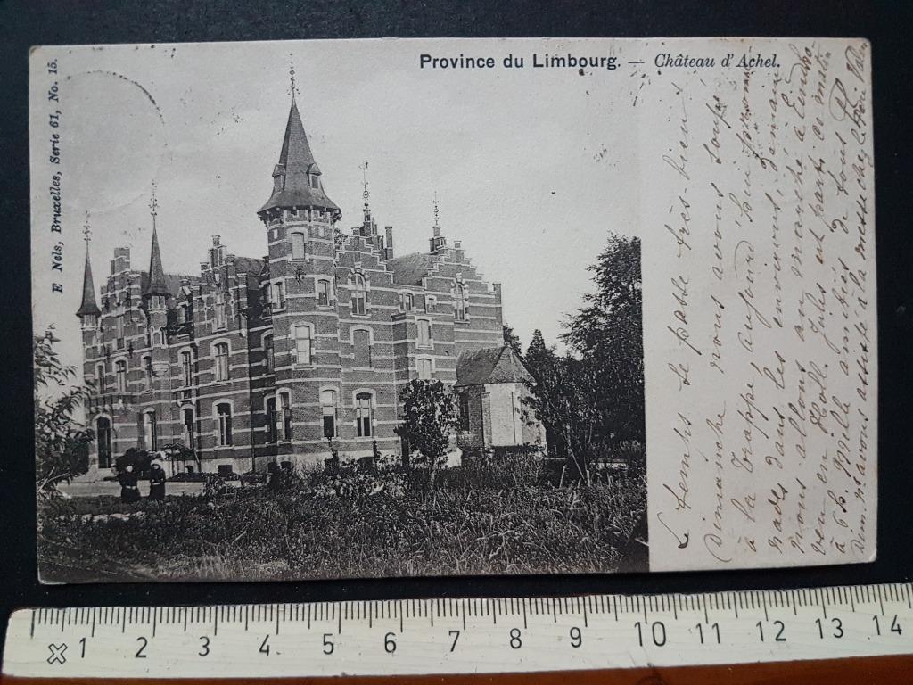 Postkaart Château d'Achel Kasteel Province du Limbourg, Ophalen of Verzenden, Voor 1920, Gelopen, Limburg