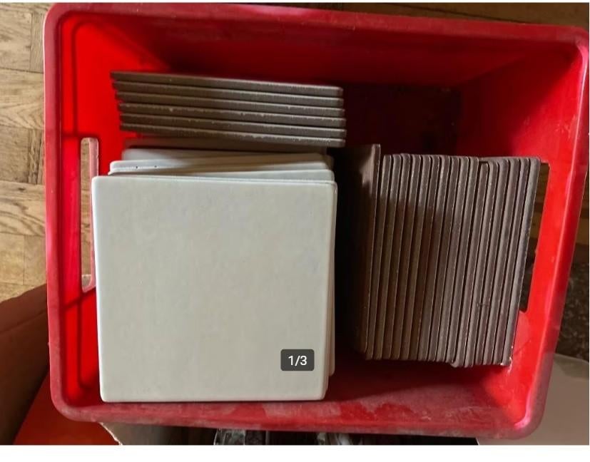restpartij witte tegels, Doe-het-zelf en Bouw, Tegels, Ophalen, Nieuw, 20 tot 40 cm, Minder dan 5 m²