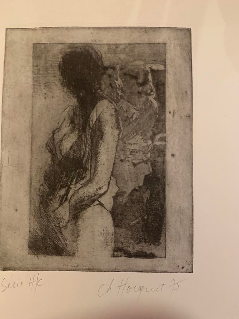 Gravure Christian Hocquet, Antiek en Kunst, Kunst | Etsen en Gravures, Ophalen of Verzenden