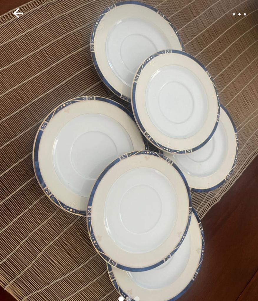 6 Porselein borden van Limoges, Ophalen, Zo goed als nieuw