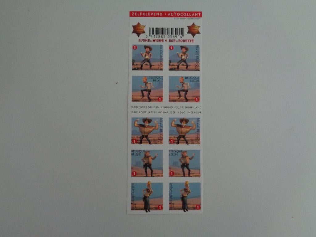 Timbres Belge Autocolant Bob et Bobette X 10 pièces Neuf, Collections, Envoi, Bob et Bobette, Neuf, Autres types