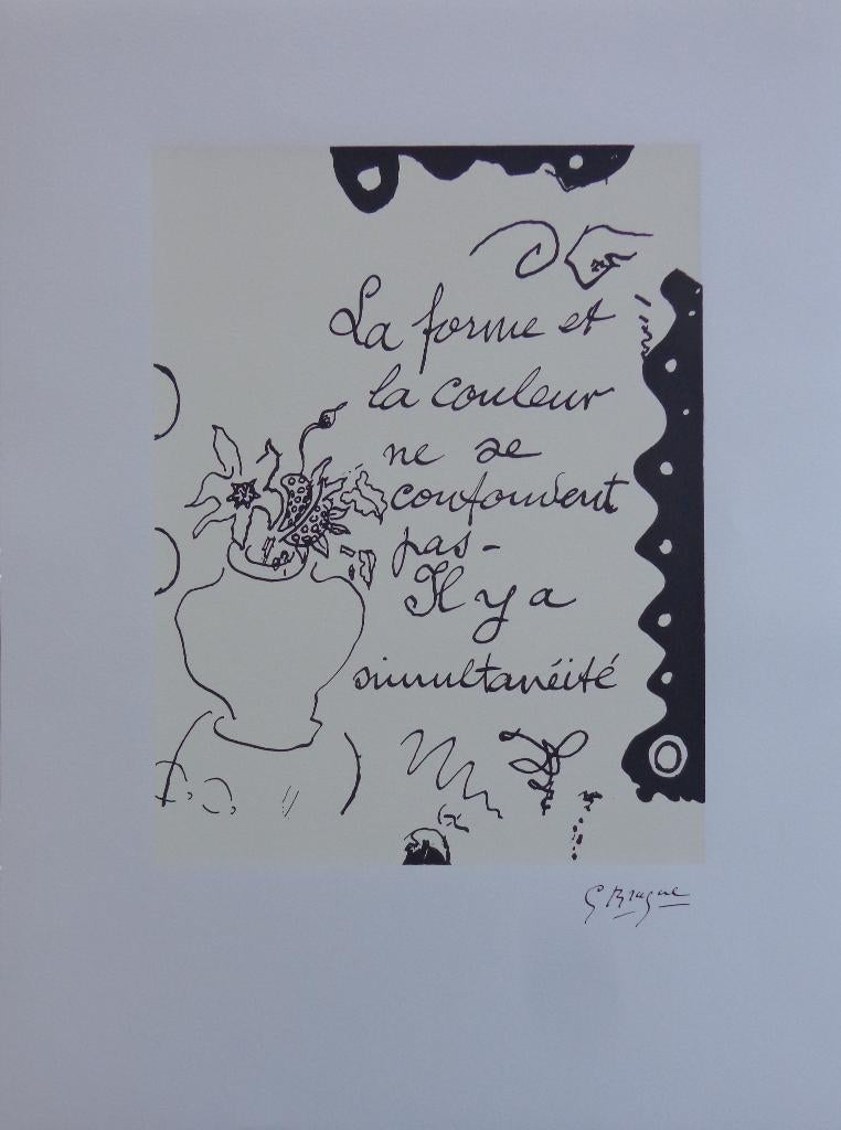 GEORGES BRAQUE / LOT VAN 2 STUKS / ZW-W LITHO / 60x45cm, Antiek en Kunst, Kunst | Litho's en Zeefdrukken, Ophalen of Verzenden