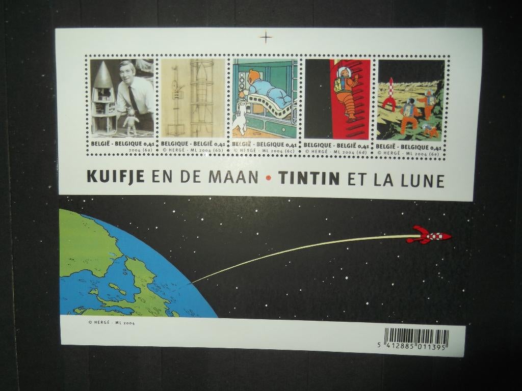 BL109 Kuifje en de maan - Tintin et la lune MNH, Timbres & Monnaies, Enlèvement ou Envoi, Non oblitéré, Timbre-poste