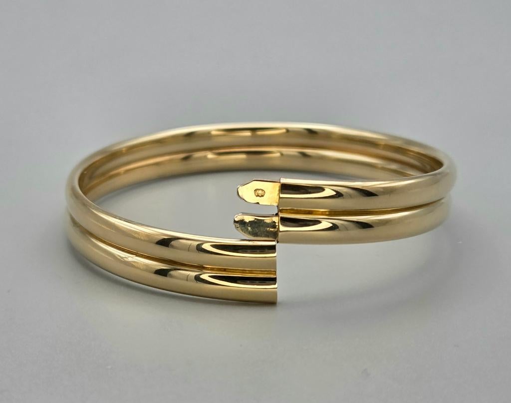 Gouden dubbelle slavenarmband. 2026/69., Verzenden, Zo goed als nieuw, Goud, Goud