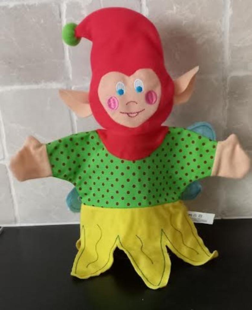 Handpop kabouter elf, Kinderen en Baby's, Speelgoed | Knuffels en Pluche, Ophalen of Verzenden, Zo goed als nieuw