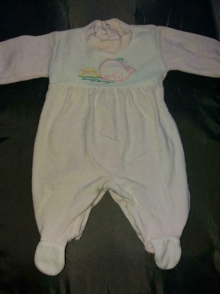 Pyjama velours bébé fille T50, Enlèvement ou Envoi, Utilisé, Fille, Vêtements de nuit ou Sous-vêtements