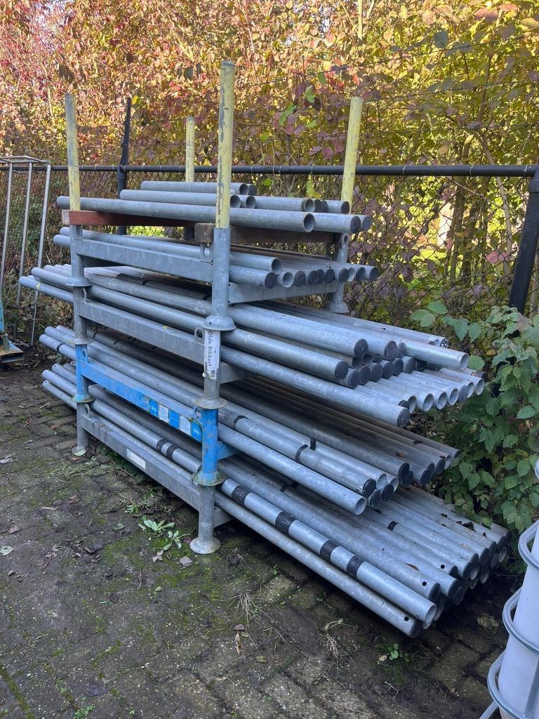 Hekwerk paal/hekwerkpaal/hekwerk buis 60MM verzinkt gebruikt, Doe-het-zelf en Bouw, Ophalen, Gebruikt