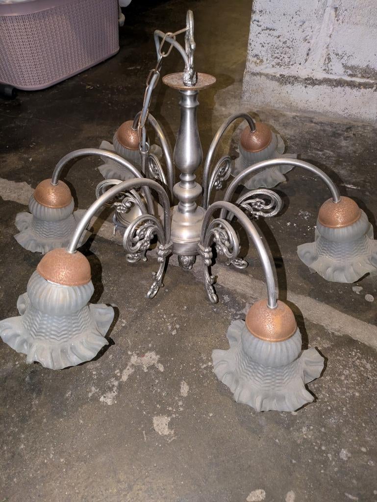 Lustre ancien, Maison & Meubles, Enlèvement, Verre