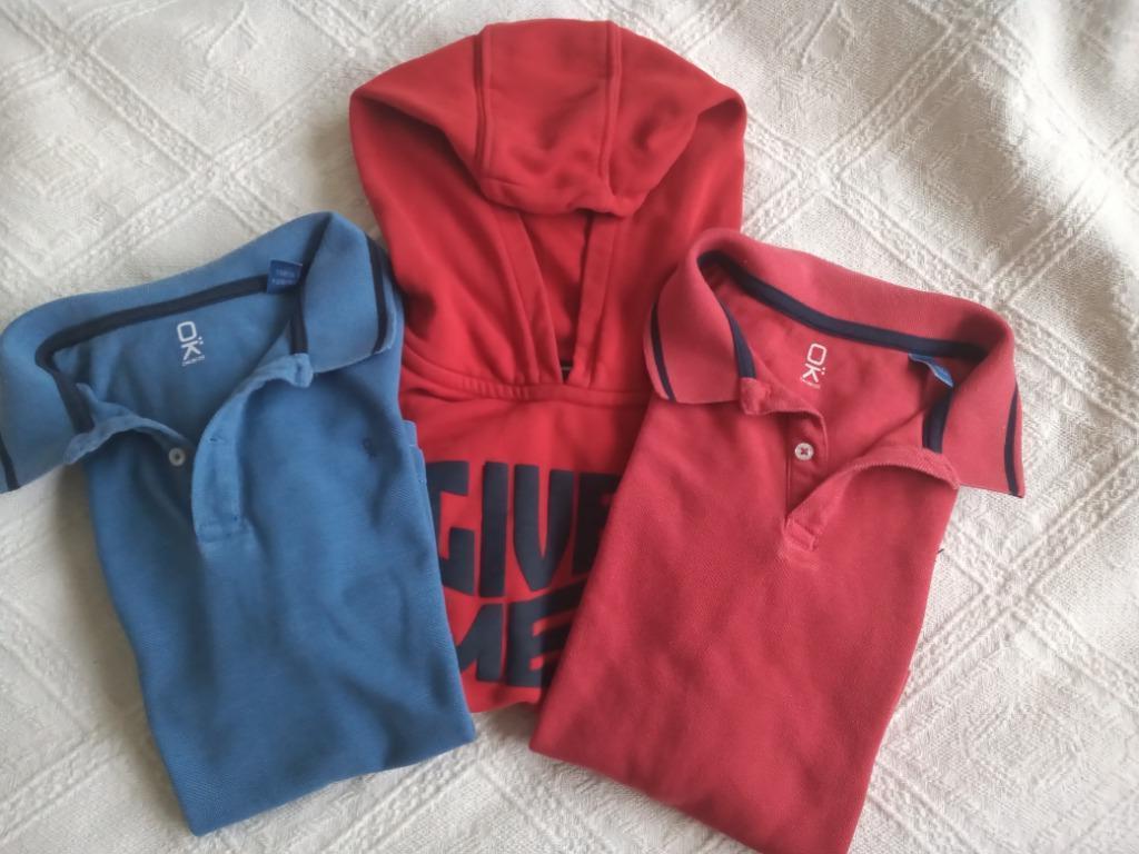 sweat shirt capuche et deux polos okaidi garçon 6 ans, Ophalen of Verzenden, Jongen, Setje