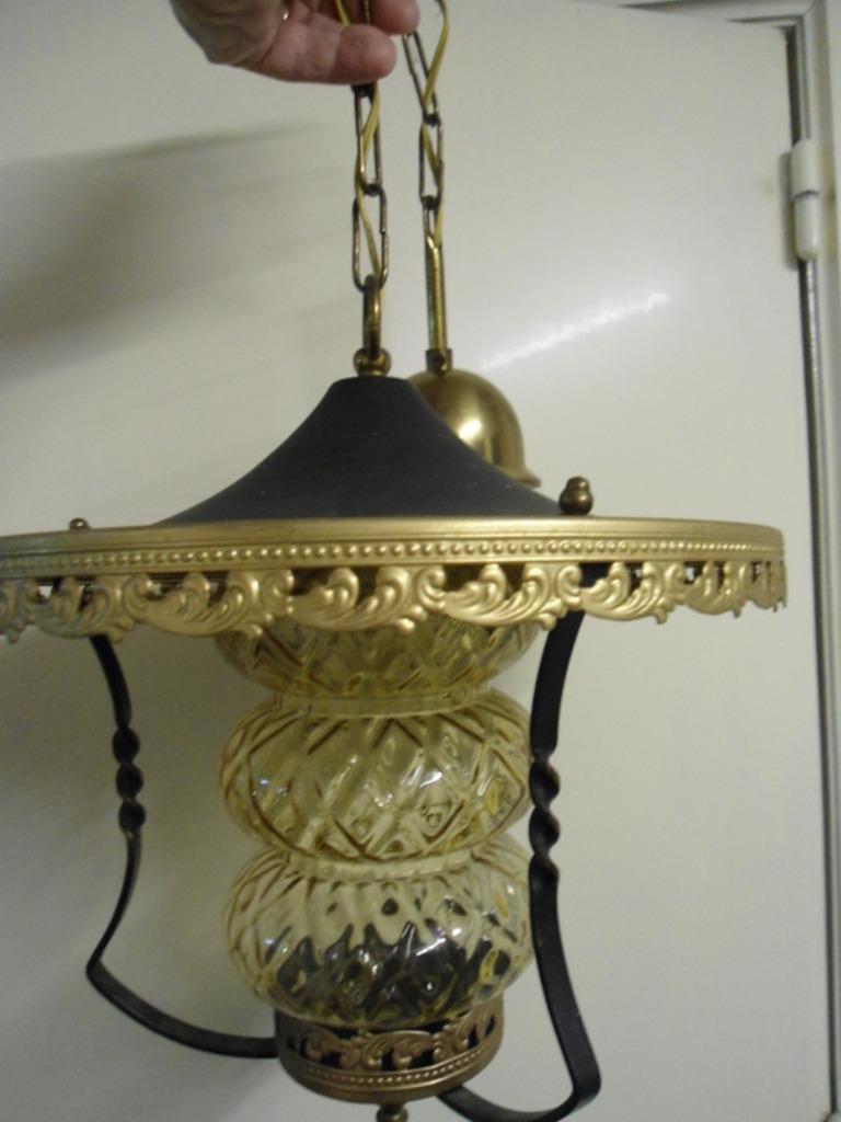 Lanterne d'intérieur cuivre et verre, Antiquités & Art, Enlèvement